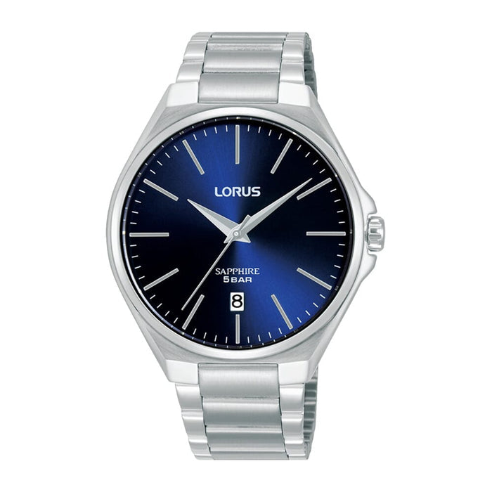 Lorus dark blue dial stainless steel watch for men RS947DX9