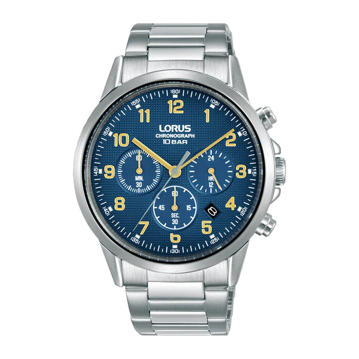Lorus dark blue dial stainless steel watch for men RT317KX9