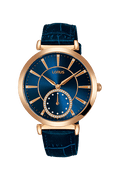 Lorus Dark blue sunray dial leather strap watch for Women RN416AX9