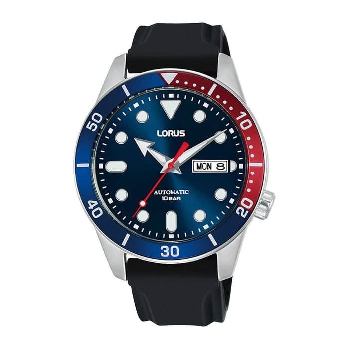 Lorus  Dark blue sunray dial stainless steel watch for men RL451AX9