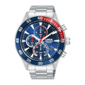 Lorus  Dark blue sunray dial stainless steel watch for men RM325JX9