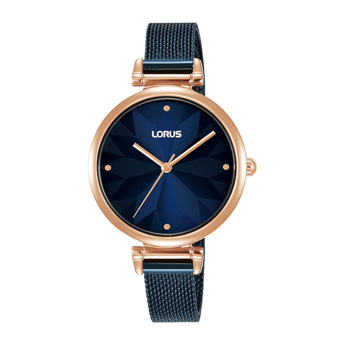 Lorus  Dark blue sunray dial stainless steel watch for women RG206TX9