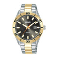 Lorus Dark grey sunray dial stainless steel watch for men RH968PX9