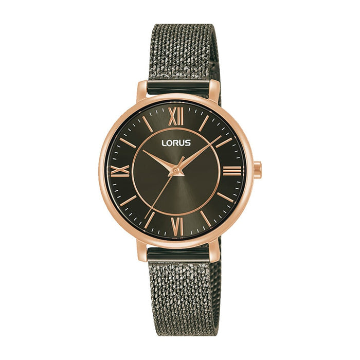 Lorus Dark grey sunray dial stainless steel watch for women RG214TX9
