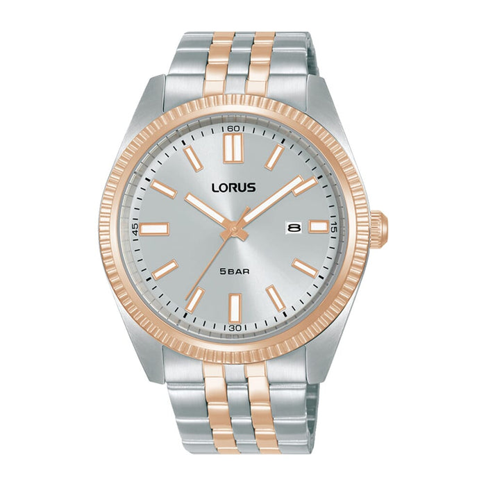 Lorus Grey sunray dial stainless steel watch for men RH974QX9