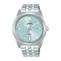 Lorus Light blue sunray dial stainless steel watch for men RH969QX9