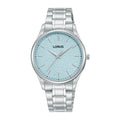 Lorus Light blue sunray dial stainless steel watch for women RG215WX9