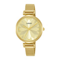 Lorus Light champagne sunray dial stainless steel watch for women RG208TX9