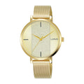 Lorus Light champagne sunray dial stainless steel watch for women RG212SX9