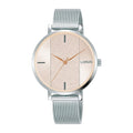 Lorus Milky pink sunray dial stainless steel watch for women RG213SX9