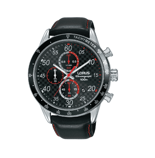 Lorus Sports Chronograph leather strap Men's Watch RM339EX9