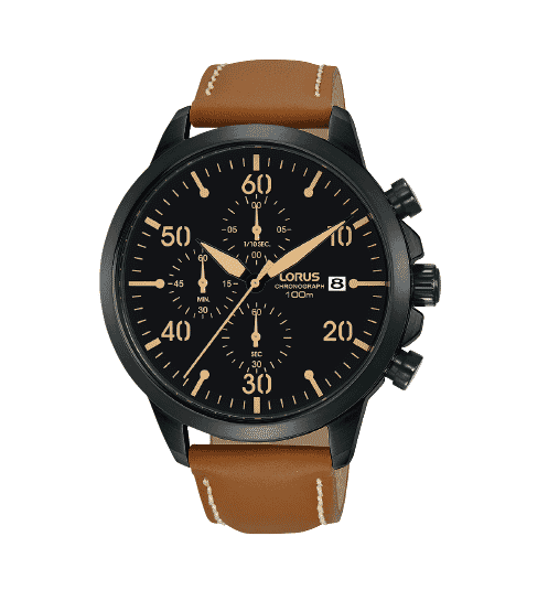 Lorus Sports Chronograph leather strap Men's Watch RM349EX9