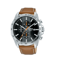 Lorus Sports Chronograph leather strap Men's Watch RM393EX9