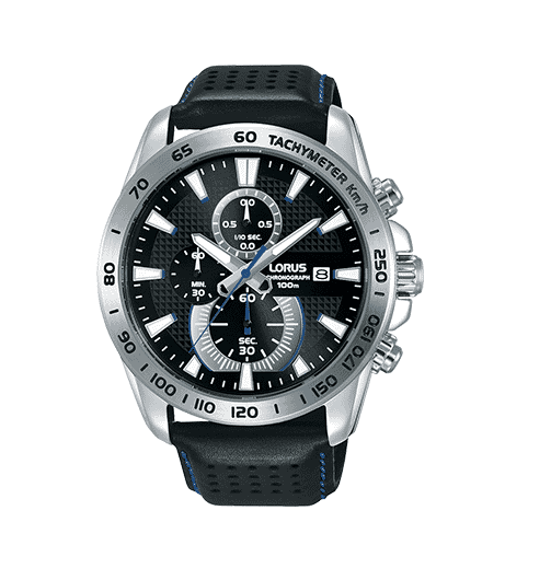 Lorus Sports Chronograph leather strap Men's Watch RM395DX9