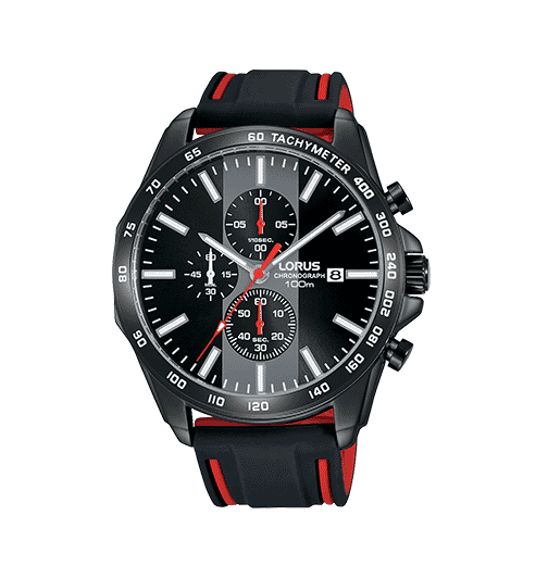 Lorus Sports Chronograph Silicone Strap Men's Watch RM387EX9