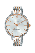 Lorus White sunray dial stainless steel strap watch for women RG271LX9