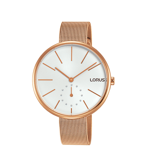 Lorus White sunray dial stainless steel strap watch for women RN420AX9