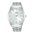 Lorus White sunray dial stainless steel watch for men RH977PX9