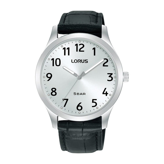 Lorus White sunray dial stainless steel watch for men RR07JX9