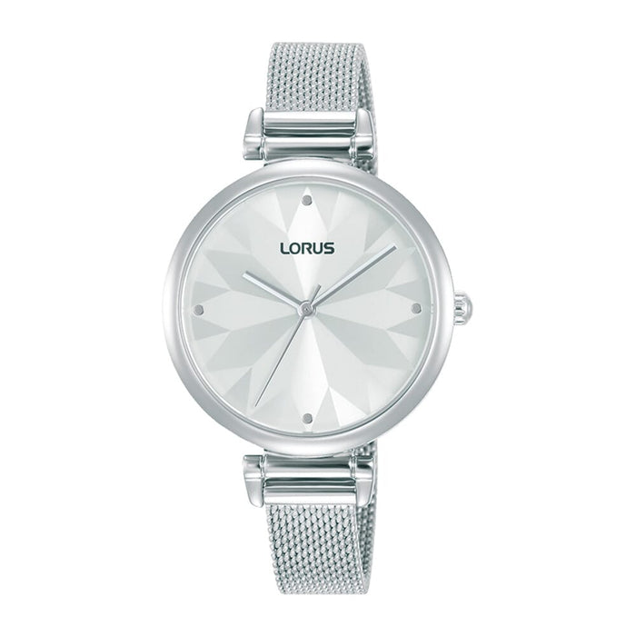 Lorus White sunray dial stainless steel watch for women RG211TX9