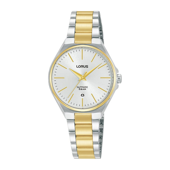 Lorus White sunray dial stainless steel watch for WOmen RJ270BX9