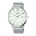 Lorus White wood dial stainless steel watch for men RH997MX9