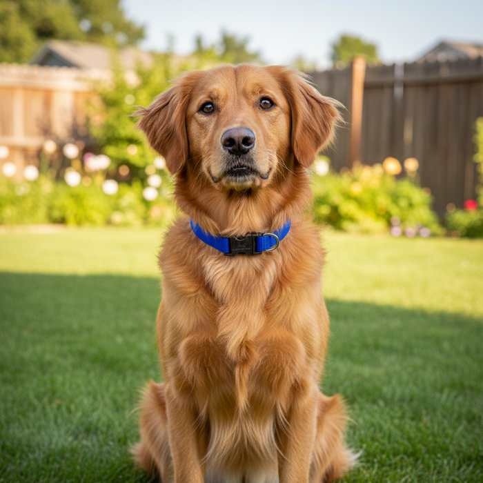 Lupine Pet E-collar Adjustable Nylon Replacement Dog Strap 3/4 inch, Blue