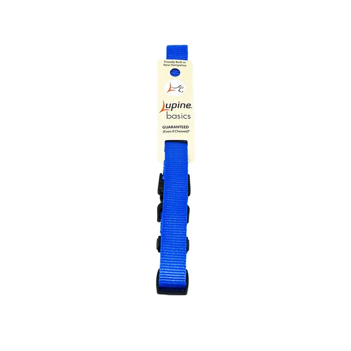 Lupine Pet E-collar Adjustable Nylon Replacement Dog Strap 3/4 inch, Blue