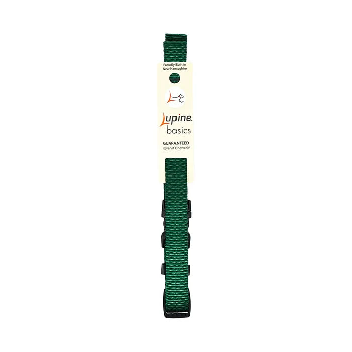 Lupine Pet E-collar Adjustable Nylon Replacement Dog Strap 3/4 inch, Green