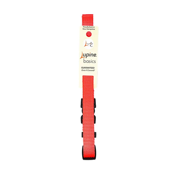 Lupine Pet E-collar Adjustable Nylon Replacement Dog Strap 3/4 inch, Orange