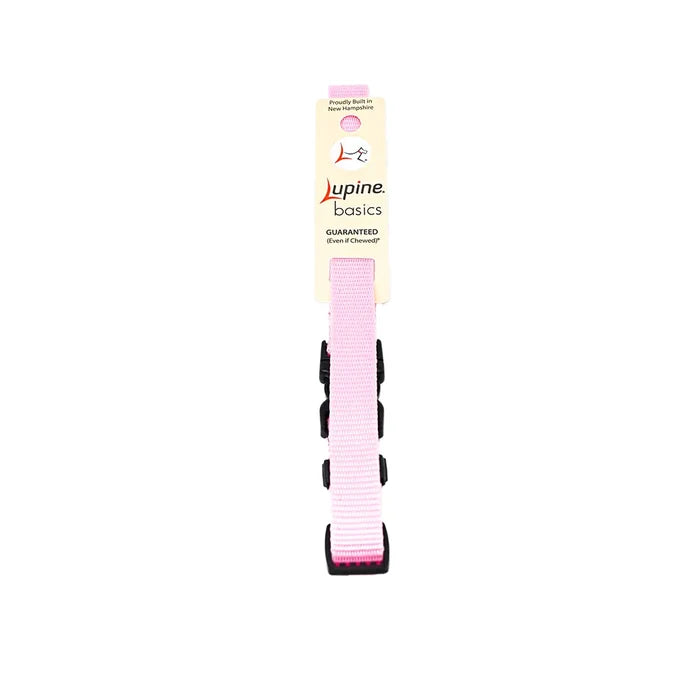 Lupine Pet E-collar Adjustable Nylon Replacement Dog Strap 3/4 inch, Pink