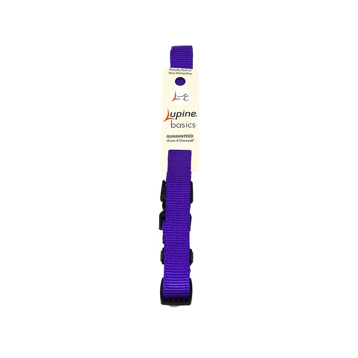 Lupine Pet E-collar Adjustable Nylon Replacement Dog Strap 3/4 inch, Purple