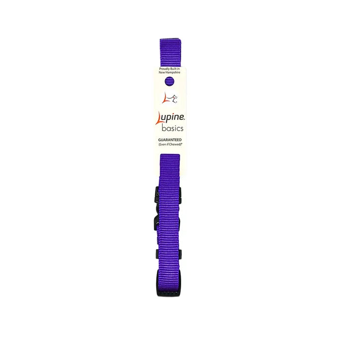 Lupine Pet E-collar Adjustable Nylon Replacement Dog Strap 3/4 inch, Purple