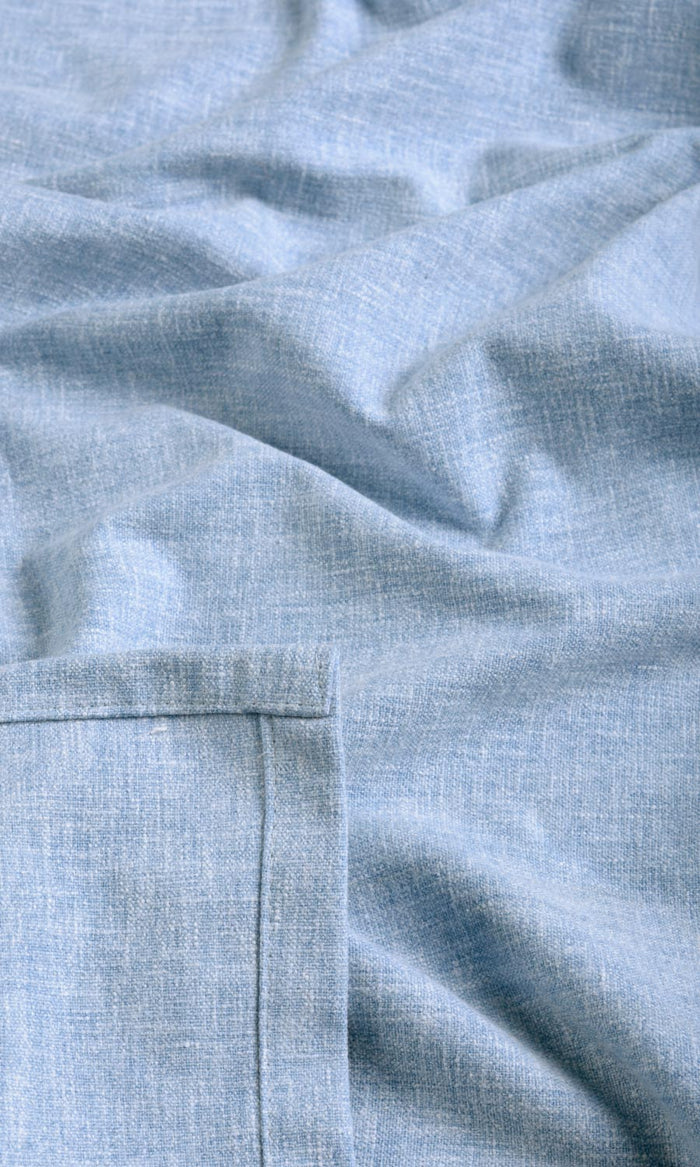 Poly-Cotton Blend Fabric By the Metre for Curtains & Drapes (Blue)