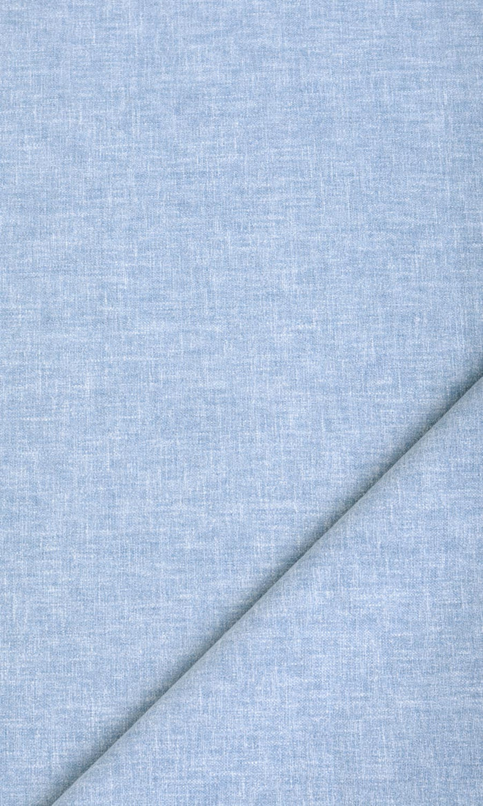 Poly-Cotton Blend Pinch Pleat, Rod Pocket, Eyelet Curtains (Blue)