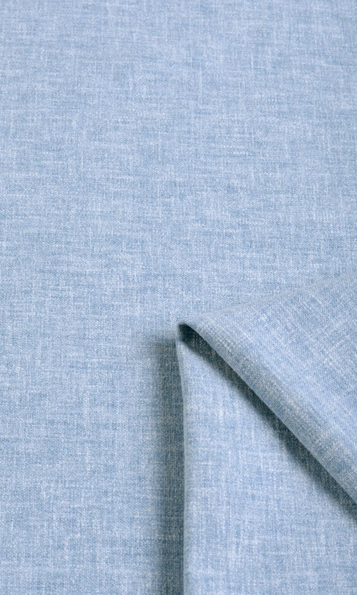 Poly-Cotton Blend Curtains (Blue) Extra Long Short Wide