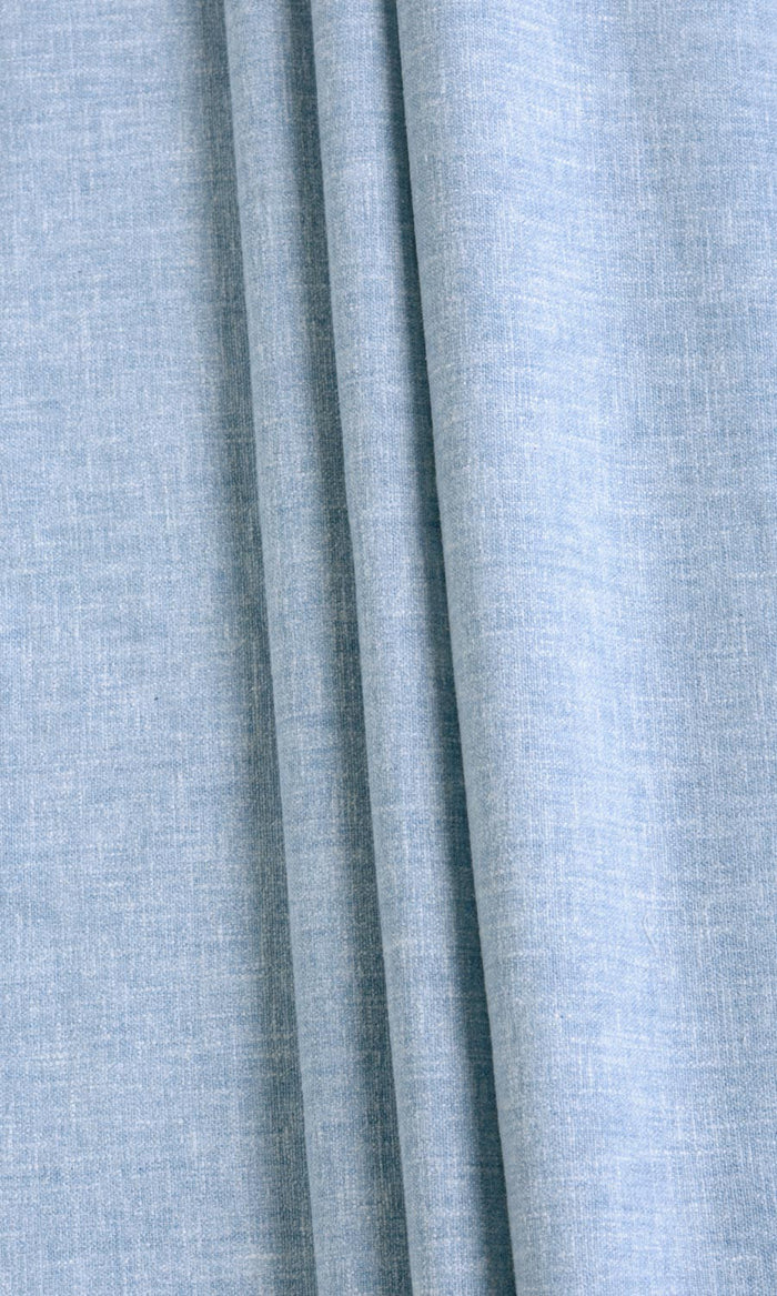 Poly-Cotton Blend Curtains / Drapes / Window Drapery Panels (Blue)