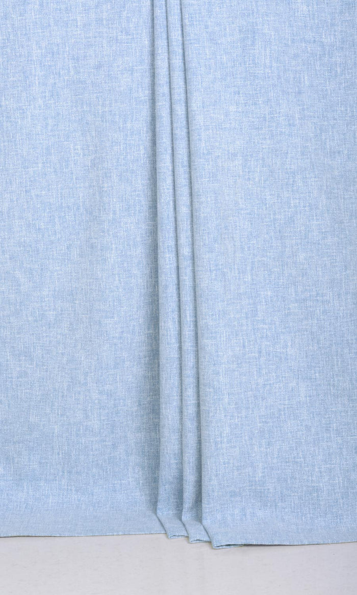 Poly-Cotton Blend Made-to-Measure Curtains (Blue)