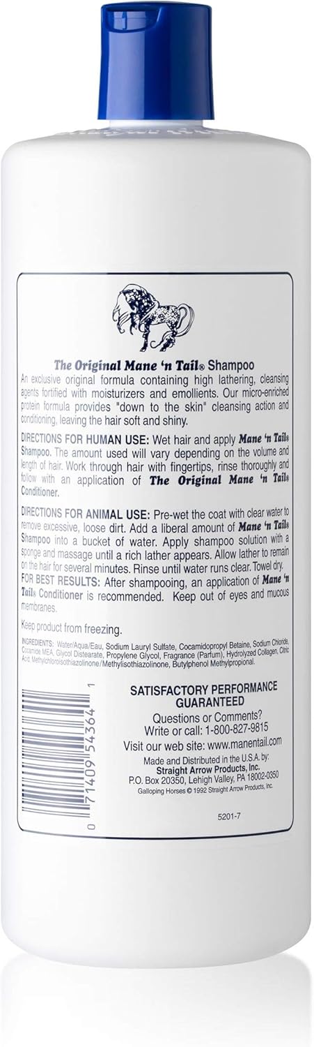Mane 'n Tail and Body Shampoo 32 oz. For Shiny and Manageable Hair