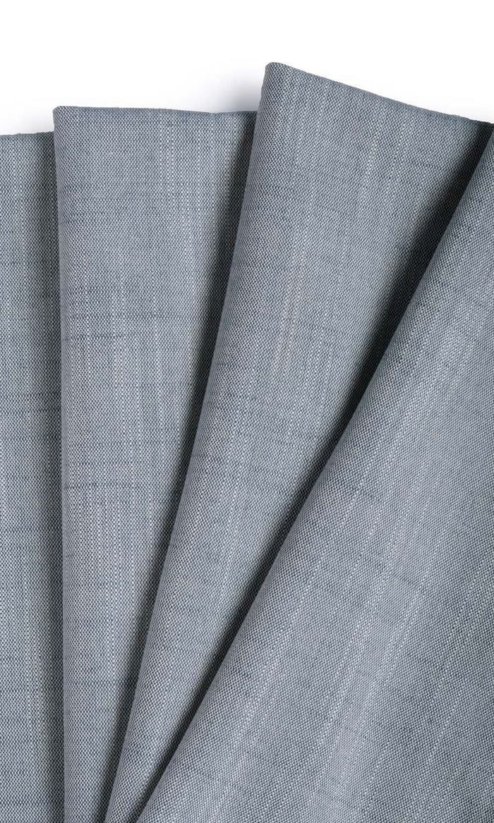 Plain Linen Texture Window Treatments Fabric By the Metre (Denim Blue)