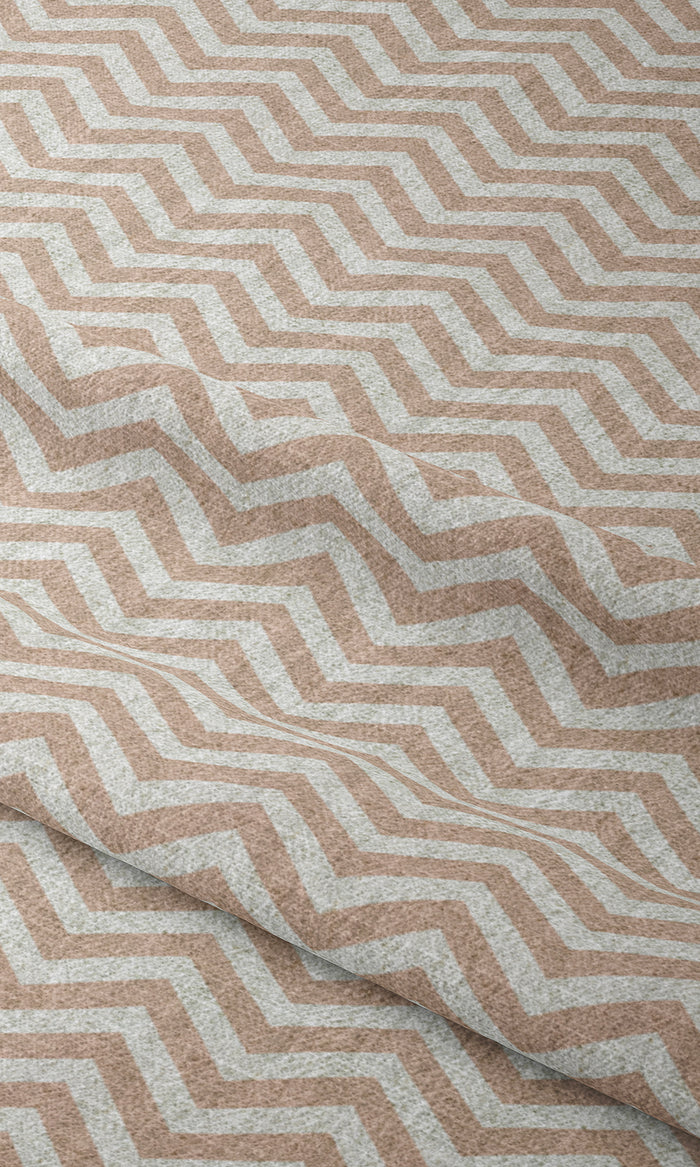 Modern Chevron Print Drapes for Living, Bedroom, Kitchen, Bathroom (Blush Pink/ White)