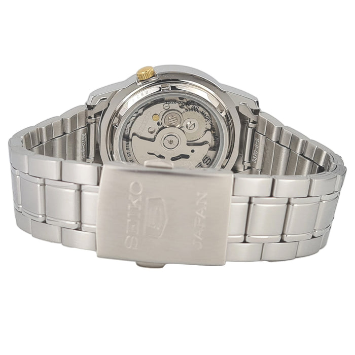 Men's Classic Round Shape Stainless Steel Analog Wrist Watch - Silver - SNKK07J1