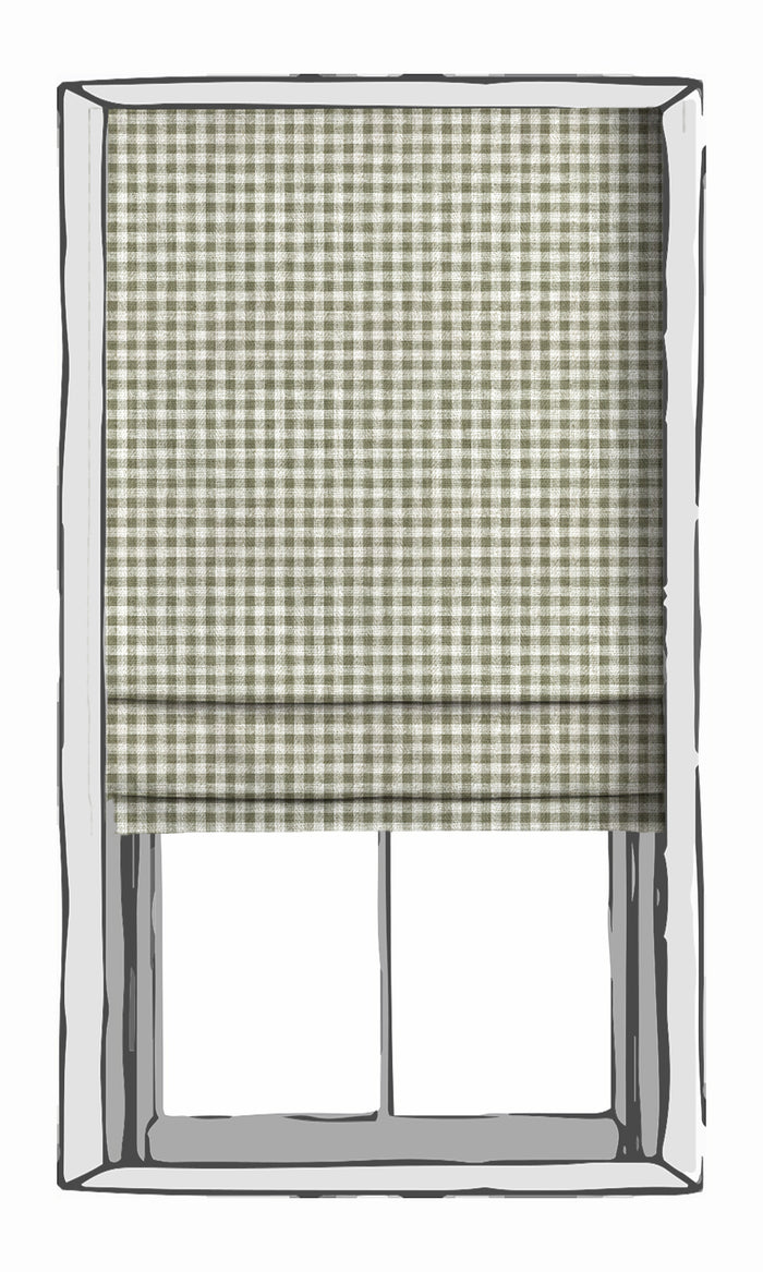 Check Patterned Curtains (Green/ White) Extra Long Short Wide