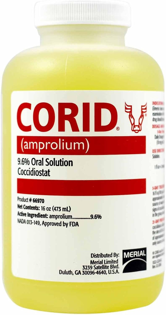 Merial Corid 9.6% Oral Solution for Calves Yellow, 16 oz