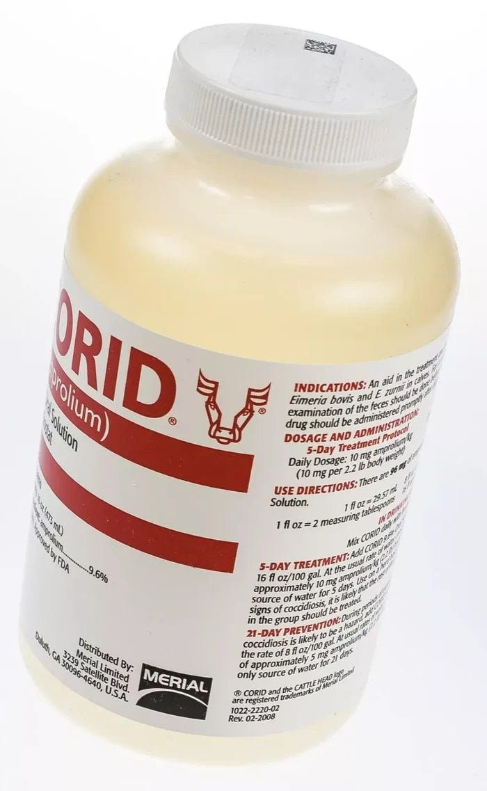 Merial Corid 9.6% Oral Solution for Calves Yellow, 16 oz