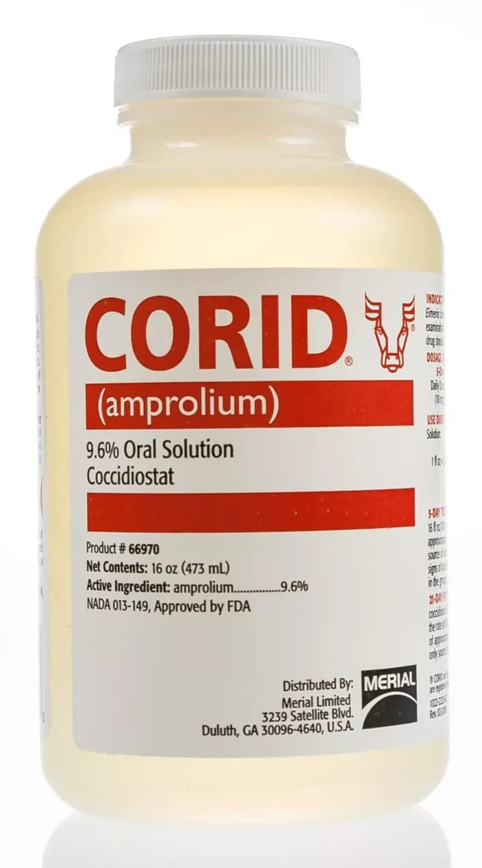 Merial Corid 9.6% Oral Solution for Calves Yellow, 16 oz