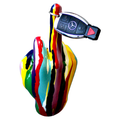 Middle Finger Hand Wall Mounted Hook | Multicolor "Graffiti" Pop Art Sculpture | 9" Tall
