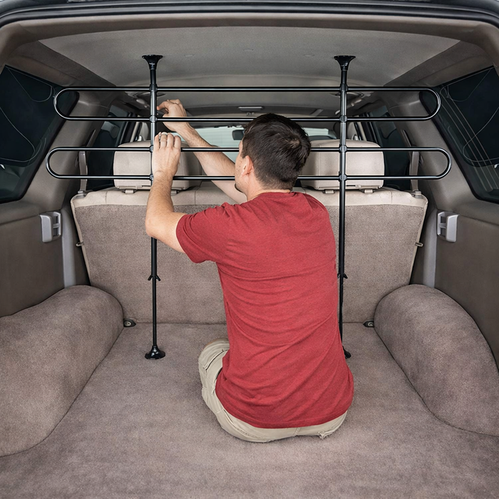 Midwest 4 Bar Tubular Pet Vehicle Barrier Dog Car Safety Divider Adjustable 34-65 In