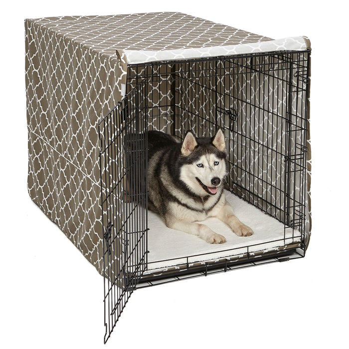 Midwest QuietTime Defender Covella Dog Crate Cover Brown 24″ x 18″ x 19″