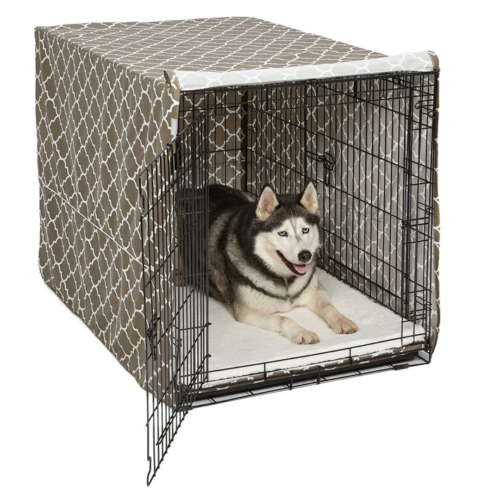 Midwest QuietTime Defender Covella Dog Crate Cover Brown 24″ x 18″ x 19″